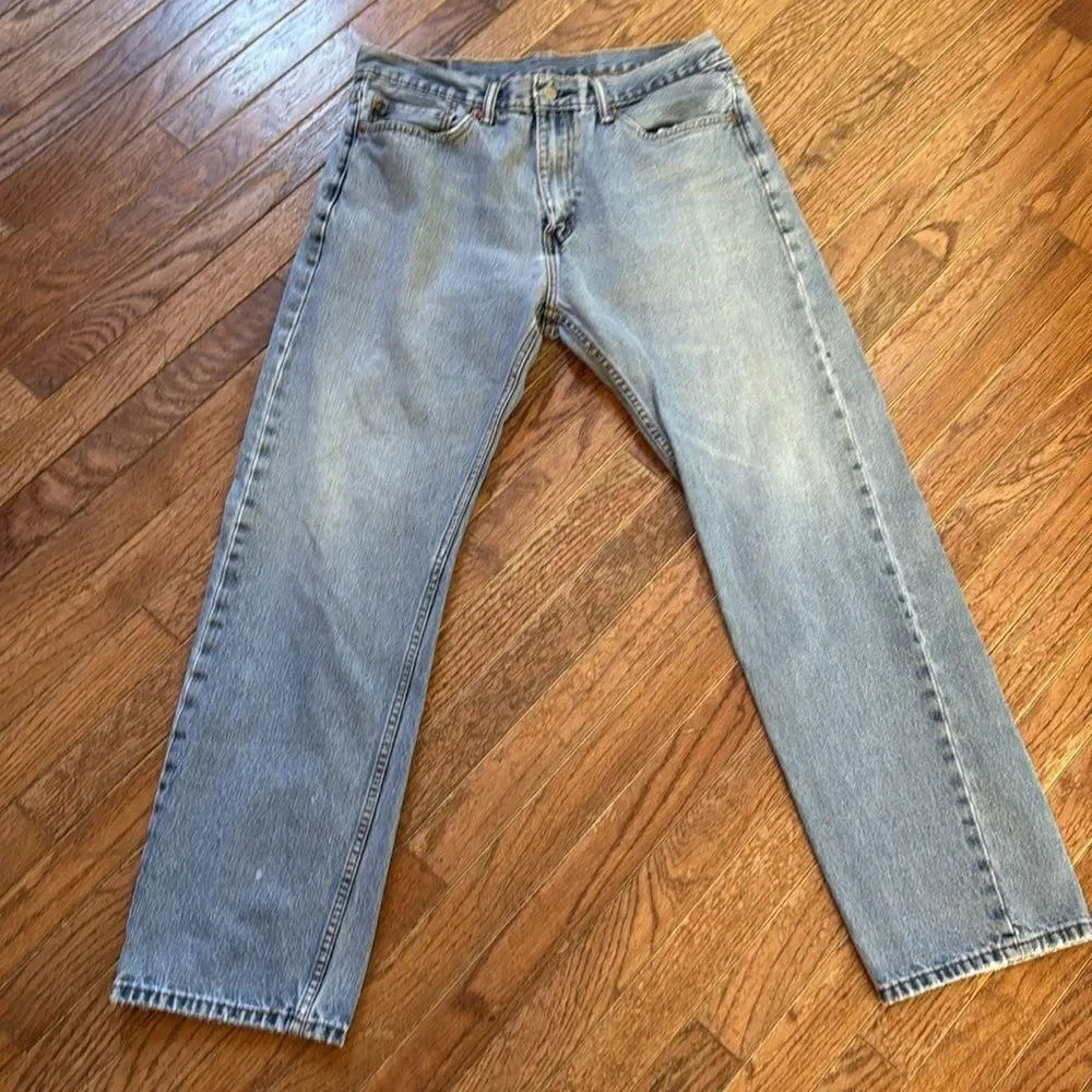 Vintage Levi's 505 Mens Jeans 35 x 32 Perfectly Distressed & Amazing